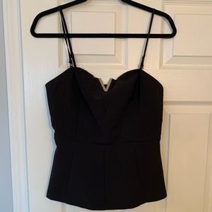 Black peplum Top